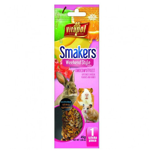 Колба Vitapol Smakers Box для гризунів зі смаком фруктів 45 г 1 шт (52872) фото №1