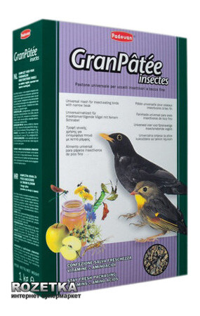 Повсякденний корм Padovan Granpatee Insectes для комахоїдних птахів 1 кг (PP00193) фото №1