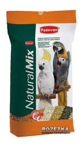 Повсякденний корм Padovan NaturalMix Pappagalli для великих папуг 18 кг (PP00006) фото №1