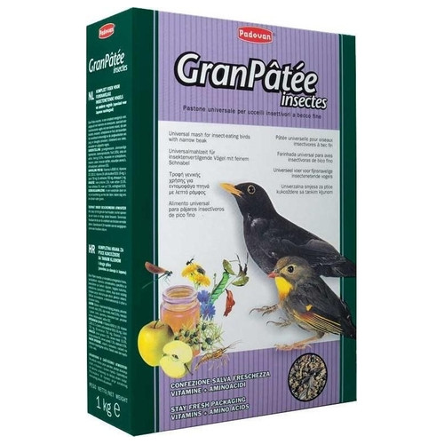 Повсякденний корм Padovan Granpatee Insectes для комахоїдних птахів 1 кг фото №1