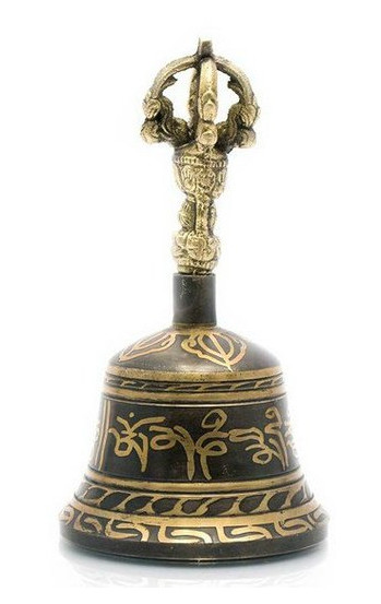Колокол Даршан чакровый Bell Itching No.2 Black/Gold d-8 h-14 см (23506) фото №1