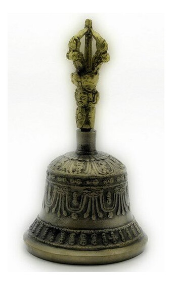 Колокол Даршан чакровый бронзовый Непал Bell Embose No.2 №2 d-8 h-14.5 см (3210) фото №1