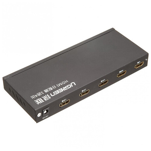 Сплитер Ugreen 40202 HDMI 1.4 UHD 4K/30Hz 3D, HDCP,1080P 1*4 Чорний (40202) фото №1