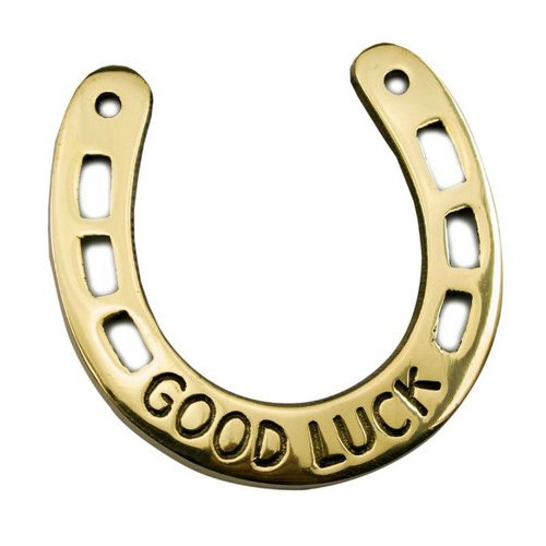 Подкова бронзовая Даршан Good luck Naal Good Luck big Holes 10,5х10,5 см (24456) фото №1