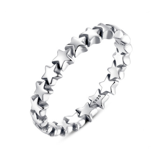 Кольцо серебряное женское Wostu Звездный шлейф размер 17.3 Стерлинговое серебро 925 фото №1