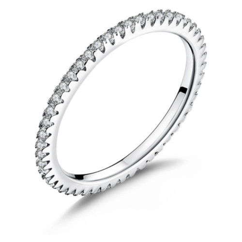 Кольцо серебряное женское для помолвки Wostu Тиффани стайл 15.7 Стерлинговое серебро 925 16.5 фото №1