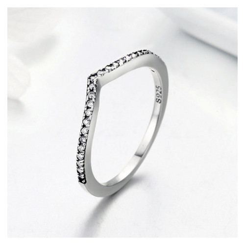 Кільце срібне жіноче з діамантиками Wostu Крапелька розмір 17.3 Стерлінгове срібло 925 18.1 фото №4