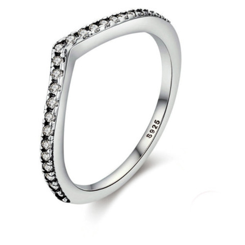 Кільце срібне жіноче з діамантиками Wostu Крапелька розмір 17.3 Стерлінгове срібло 925 18.1 фото №1