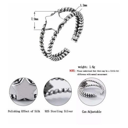 Кільце Fashion Jewelry Полярна зірка срібло (1037-2019) фото №4