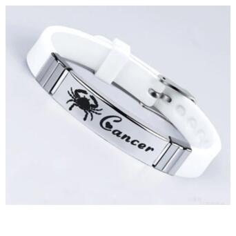 Силіконовий браслет Primo Zodiac - Cancer (Рак) - White фото №1