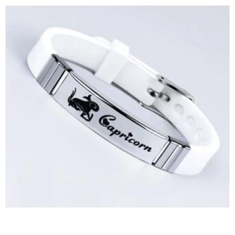 Силіконовий браслет Primo Zodiac - Capricorn (Козеріг) - White фото №1