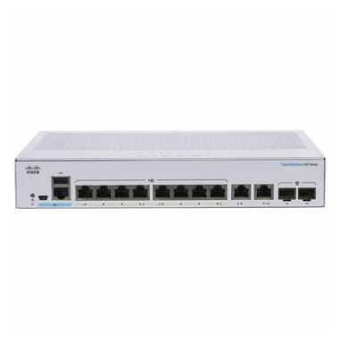 Комутатор Cisco CBS250 Smart 8-port GE Ext PS 2x1G Combo (CBS250-8T-E-2G-EU) фото №1