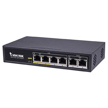 Комутатор VIVOTEK AW-FET-060C-065, Unmanaged 4xFE PoE + 2xFE UTP Switch (AW-FET-060C-065) фото №1