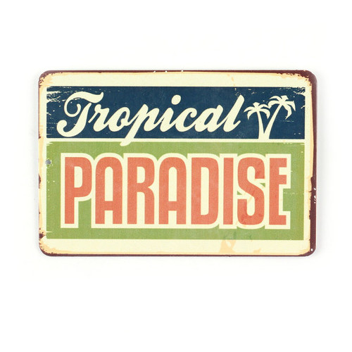 Магніт вінтаж Tropical Paradise, метал, 10 х 8 см фото №1