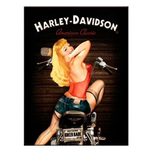 Магніт 8x6 см Harley-Davidson Biker Babe Nostalgic Art (14333) фото №1