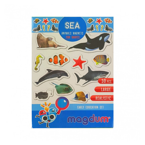 Дитячий набір магнітів Magdum Морські жителі фото (ML4031-28 EN) фото №1