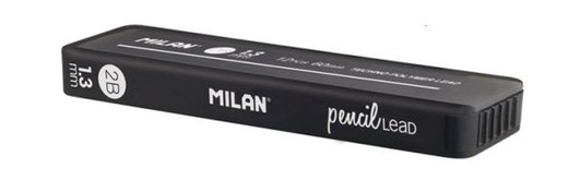 Стержни для механических карандашей Milan 2B 1.3мм (12 штук) (ml.1851071312) фото №1
