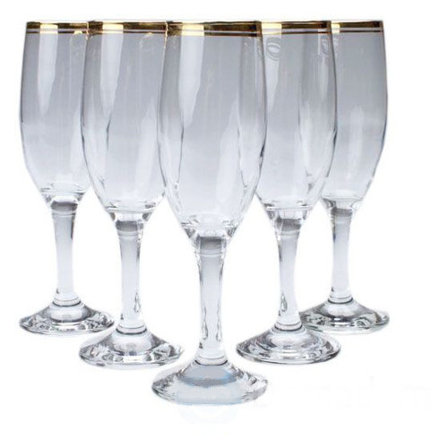 Набір келихів для шампанського 190 мл 6 шт Art Craft 31-146-101 фото №1