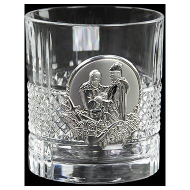 Сіт кришталевих склянок Boss Crystal Козаки Brillante, 6 келихів, срібло фото №6