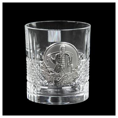 Сіт кришталевих склянок Boss Crystal Козаки Brillante, 6 келихів, срібло фото №3