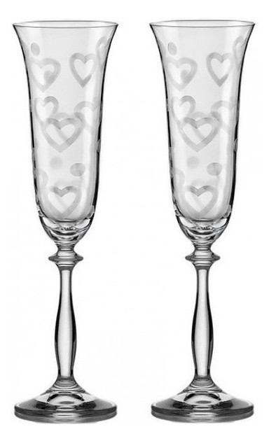 Набір келихів для шампанського 190 мл 2 шт Angela Bohemia 40600/С5775/190/2 фото №1