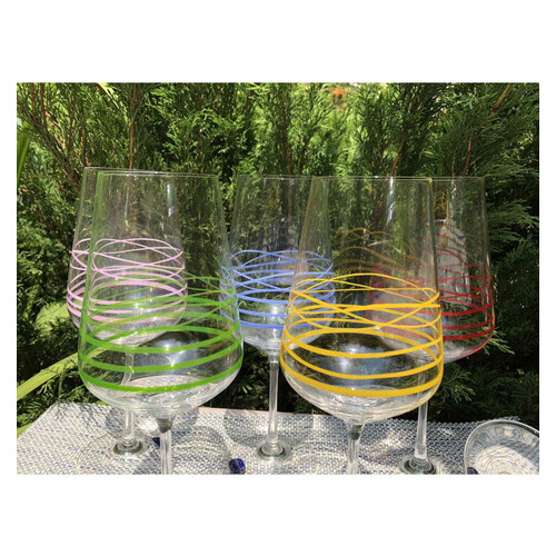 Набір бокалів для вина Bohemia Sandra 40728/450S/M8700 450 мл фото №2