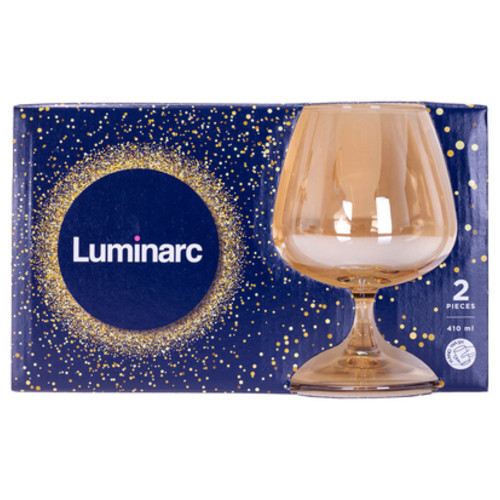 Набір келихів Luminarc Celect Gold золотий мед 410 мл для коньяку 2 шт P9308/1 LUM фото №3