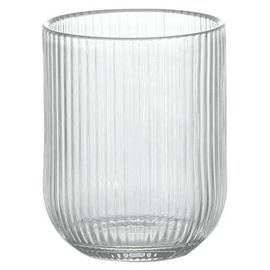 Склянка для напоїв фігурна прозора ребриста з товстого скла набір 6 шт Rainbow (HP7112RB) фото №1