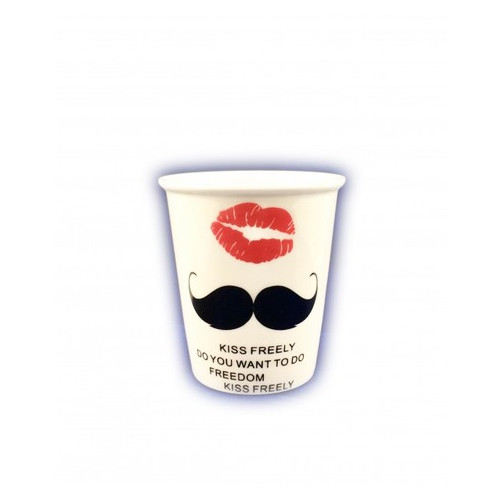 Чашка-стакан Усы Kiss 200мл (120305) фото №1