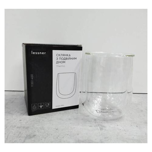 Склянка Thermo 400 мл з подвійним дном Lessner 11301-400 фото №5
