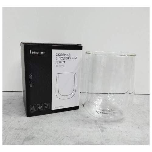Склянка Thermo 400 мл з подвійним дном Lessner 11301-400 фото №6