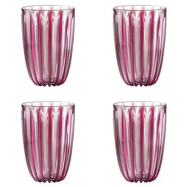 Набір склянок високих Guzzini Dolcevita 12390077 470 мл 4 шт рожевий фото №1