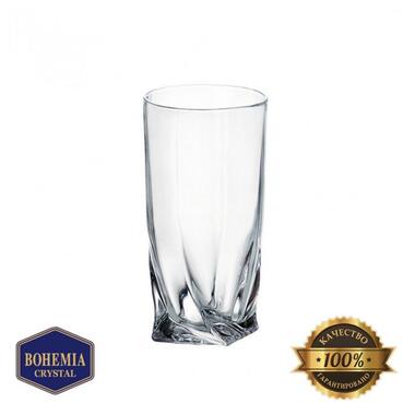 Склянки для соку Crystalite 6 шт Quadro 350 мл 6604 BOHEMIA фото №1