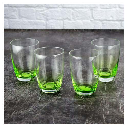 Набір склянок низких Luminarc D4848 Variation Shades Green 340 мл 4 шт фото №1