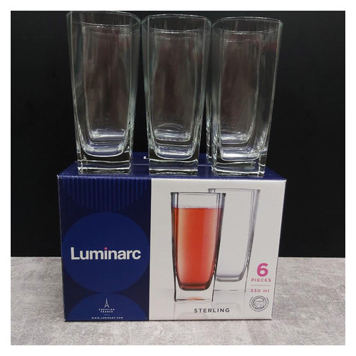 Набір склянок 6 шт Luminarc Sterling 330 мл високі 7666 LUM SP фото №1