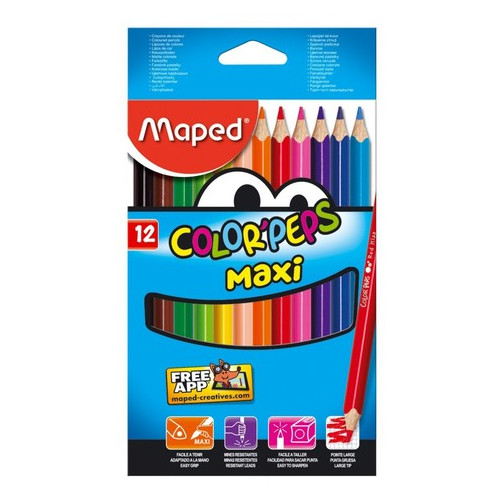 Олівці кольорові Maped Color Peps Jumbo 12 кольорів (MP.834010) фото №1