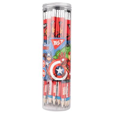 Олівець чорнографітний YES Marvel.Avengers круглий з гумкою (280611) фото №2