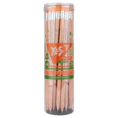 Олівець чорнографітний YES ECO Pencil Erudite трикутний з гумкою (280622) фото №2