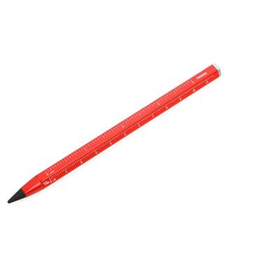 Багатозадачний олівець Troika з лінійкою, червоний фото №1