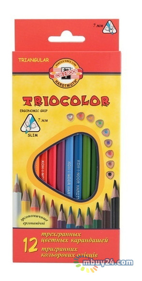 Олівці кольорові Koh-i-Noor Triocolor 12шт (3132) фото №1