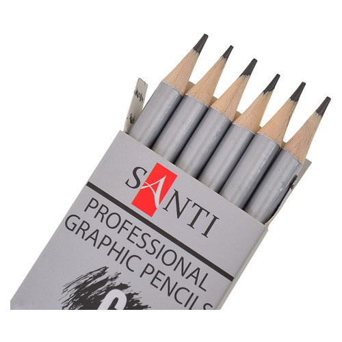 Набір ч/гр олівців Santi Highly Pro 6 шт (742382) фото №2