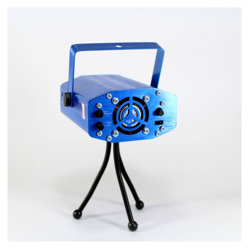 Лазерный проектор Диско Laser HJ09 2in1 Laser Stage + тринога Синий фото №2