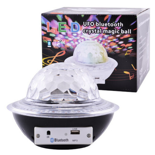 Лазер диско CY-6740 UFO Bluetooth crystal magic ball 220V пульт Д/У (7421) фото №2