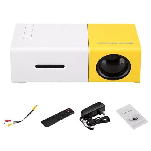 Портативний міні проектор з динаміком та USB Sony YG-300 Protech LED Projector Full HD Біло-Жовтий (YG-300_1442) фото №1