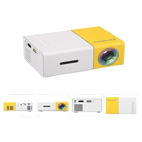 Портативний міні проектор з динаміком та USB Sony YG-300 Protech LED Projector Full HD Біло-Жовтий (YG-300_1442) фото №6