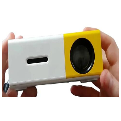 Портативний міні проектор з динаміком та USB Sony YG-300 Protech LED Projector Full HD Біло-Жовтий (YG-300_1442) фото №3