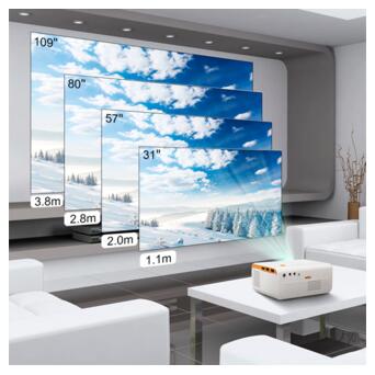 Портативний проектор XPRO PANOPLUS XLB з WiFi функцією Screen Mirroring (3000 lumen) для дому, офісу та проведення презентацій Тренога 1 метр в комплекті! (X70A_2699) фото №3