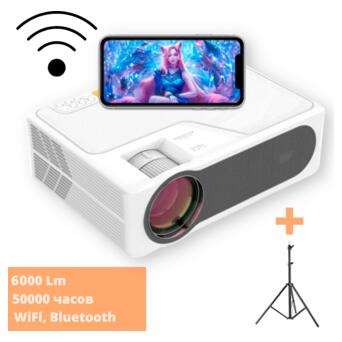 Проектор FullHD XPRO PANOPLUS MSF c WiFi функцією Screen Mirroring (6000 lumen) Bluetooth та контрастністю до 8000:1 для презентацій, шкіл та ВНЗ Доставка у комплекті (YG625A_7899) фото №2