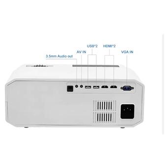 Портативний Full HD проектор XPRO PANOPLUS MIA (6000 lumen) ідеальний для ігор домашнього кінотеатру + Доставка в комплекті (P00581_8599) фото №3