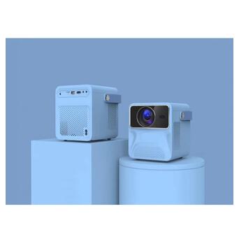 SMART проектор HD(1280*720) на ANDROID портативний XPRO PANOPLUS SOUNDBOX BLUE(4000 lumen) з підключенням до iOS та Android для офісу, домашнього кінотеатру та проведення презентацій   Аеромиш в комплекті фото №3